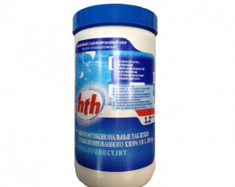Таблетки стабилизированного хлора hth 5 в 1 (1,2 кг)